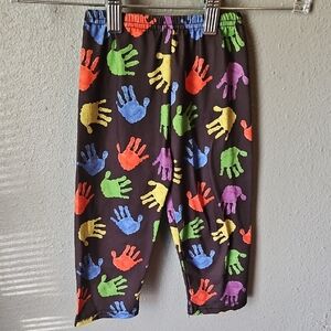 5/$15 Colorful Handprint Patterned Pants